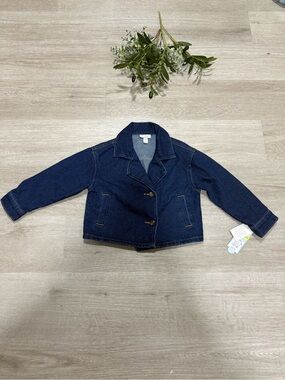 Cat & Jack Dark Blue Denim Blazer Jacket